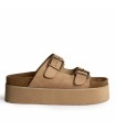 ZUECO PLATAFORMA HEBILLAS M6380 CAMEL