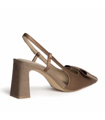 ZAPATO TACON RASO LAZO CORINA M6255 MOKA