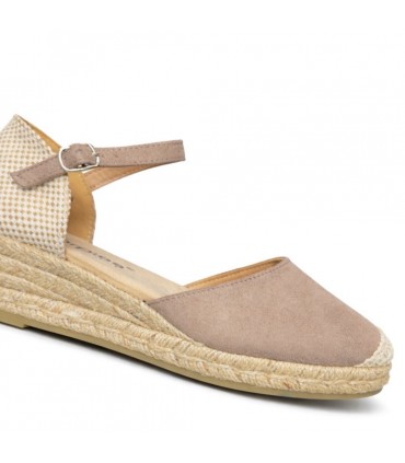 CUÑA CERRADA BAJA YUTE AMARPIES ACX26481 TAUPE