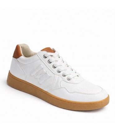 ZAPATILLA MUSTANG CHICO 84823 BLANCO MARRON
