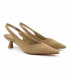 ZAPATO TACON DESTALONADO RAYAS DWS30631 ARENA CAMEL