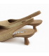 ZAPATO TACON DESTALONADO RAYAS DWS30631 ARENA CAMEL