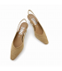 ZAPATO TACON DESTALONADO RAYAS DWS30631 ARENA CAMEL