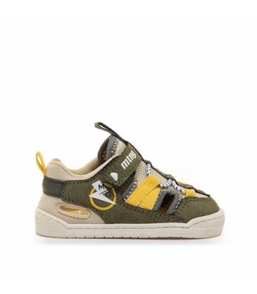 SANDALIA RESPETUOSA CERRADA MUSTANG 48908 VERDE BEIGE