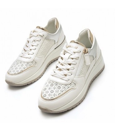 ZAPATILLA CUÑA MARIA MARE 68680 WHITE SILVER