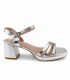 SANDALIA TACON PLATA TIRAS W6932