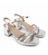 SANDALIA TACON PLATA TIRAS W6932