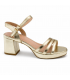 SANDALIA TACON ORO TIRAS W6932