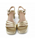 SANDALIA TACON ORO TIRAS W6932