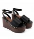 SANDALIA PLATAFORMA TACHUELAS D2765 BLACK