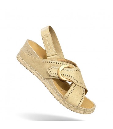 SANDALIA AMARPIES HEBILLA CONFORT ABZ30215 PLATINO