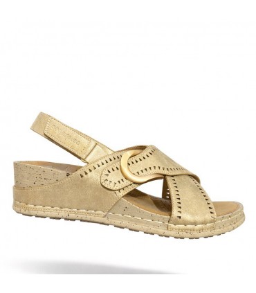 SANDALIA AMARPIES HEBILLA CONFORT ABZ30215 PLATINO
