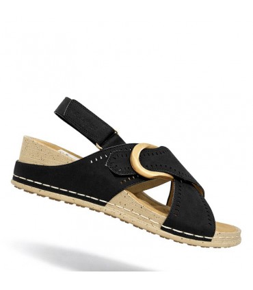 SANDALIA AMARPIES HEBILLA CONFORT ABZ30215 NEGRO
