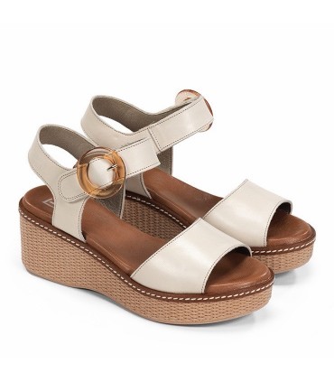 SANDALIA PIEL DORKING BY FLUCHOS D9450 BEIG RAW