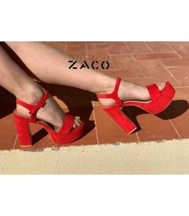 SANDALIA TACON F2075 ROJO