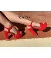 SANDALIA TACON F2075 ROJO