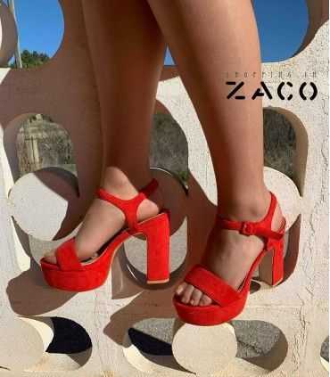 SANDALIA TACON F2075 ROJO