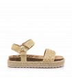 SANDALIA MUSTANG PLATAFORMA 40031 CHAMPAGNE NATURAL