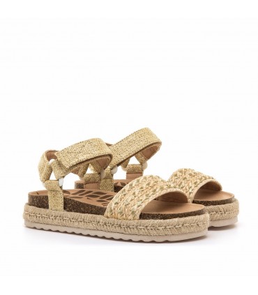 SANDALIA MUSTANG PLATAFORMA 40031 CHAMPAGNE NATURAL
