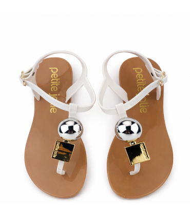 SANDALIA PETIT JOLIE BOLA Y CUADRADO PJ7655 OFF WHITE