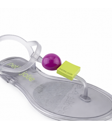 SANDALIA PETIT JOLIE BOLA Y CUADRADO PJ7655 TRASLUCENT