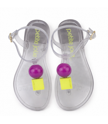 SANDALIA PETIT JOLIE BOLA Y CUADRADO PJ7655 TRASLUCENT