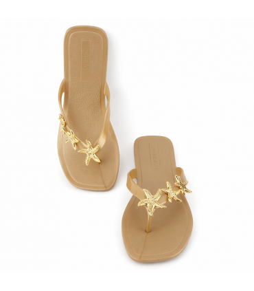CHANCLA PETIT JOLIE 3 ESTRELLAS PJ7651 METALIC GOLD