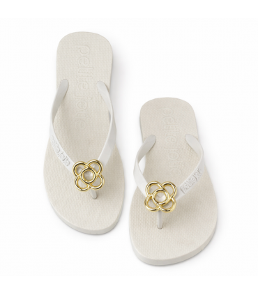 CHANCLA PETIT JOLIE FLOR PJ6979CX WHITE