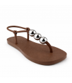 SANDALIA PETIT JOLIE 3 BOLITAS PJ7665CX CHOCOLATE
