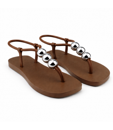 SANDALIA PETIT JOLIE 3 BOLITAS PJ7665CX CHOCOLATE