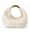 BOLSO TRENZADO ASA DORADA BNYX1722 WHITE