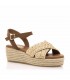 SANDALIA CUÑA MUSTANG YUTE 59553 NATURAL AMA