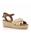 SANDALIA CUÑA MUSTANG YUTE 59553 NATURAL AMA
