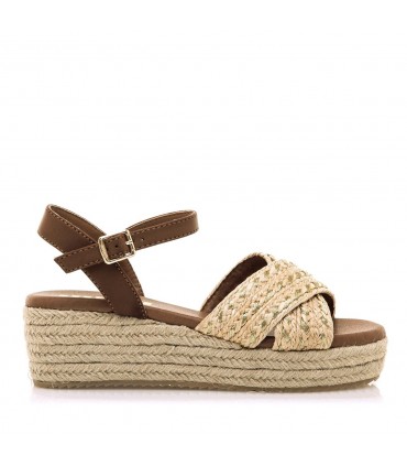SANDALIA CUÑA MUSTANG YUTE 59553 NATURAL AMA