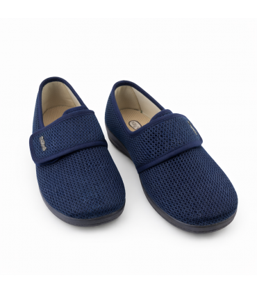 ZAPATILLA REJILLA DEVALVERDE VELCRO PINPEL 1160 MARINO