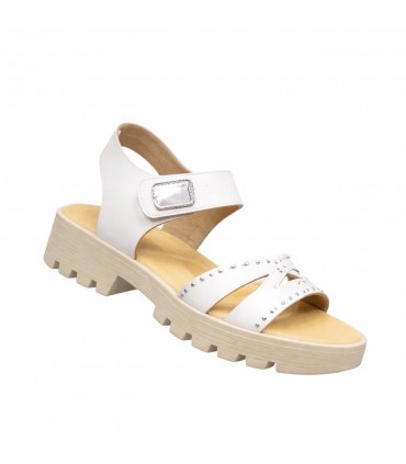 SANDALIA PIEL ANDANINES VAQUETILLA 261486-2 BLANCO