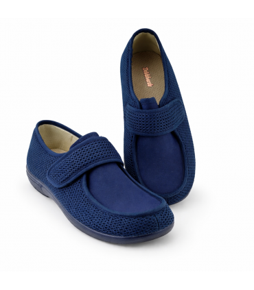 ZAPATILLA DEVALVERDE VELCRO WALABY REJILLA 3166 MARINO