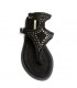 SANDALIA PLANA BOHO TACHUELAS M6430 NEGRO