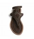 SANDALIA PLANA BOHO TACHUELAS M6430 CAFE