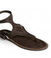 SANDALIA PLANA BOHO TACHUELAS M6430 CAFE