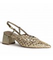 ZAPATO DESTALONADO TACON CUADRADO M6268 ORO