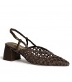 ZAPATO DESTALONADO TACON CUADRADO M6268 CAFE