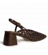 ZAPATO DESTALONADO TACON CUADRADO M6268 CAFE