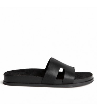 SANDALIA PLANA PALA ERME,S M6413 NEGRO