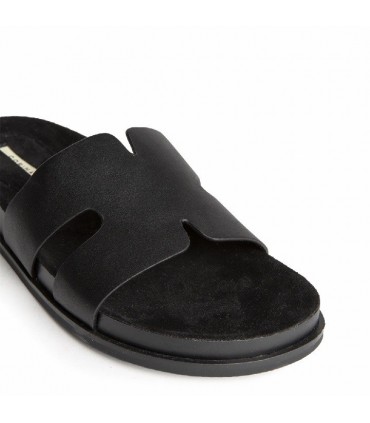 SANDALIA PLANA PALA ERME,S M6413 NEGRO
