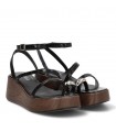 SANDALIA PLATAFORMA PLACA 1112 NEGRO