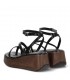SANDALIA PLATAFORMA PLACA 1112 NEGRO