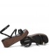 SANDALIA PLATAFORMA PLACA 1112 NEGRO