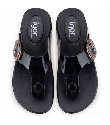 CHANCLA IGOR DEDO BARI S10364-002 NEGRO