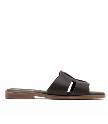 SANDALIA PLANA OH MY SANDALS 5823 PIEL MARRON